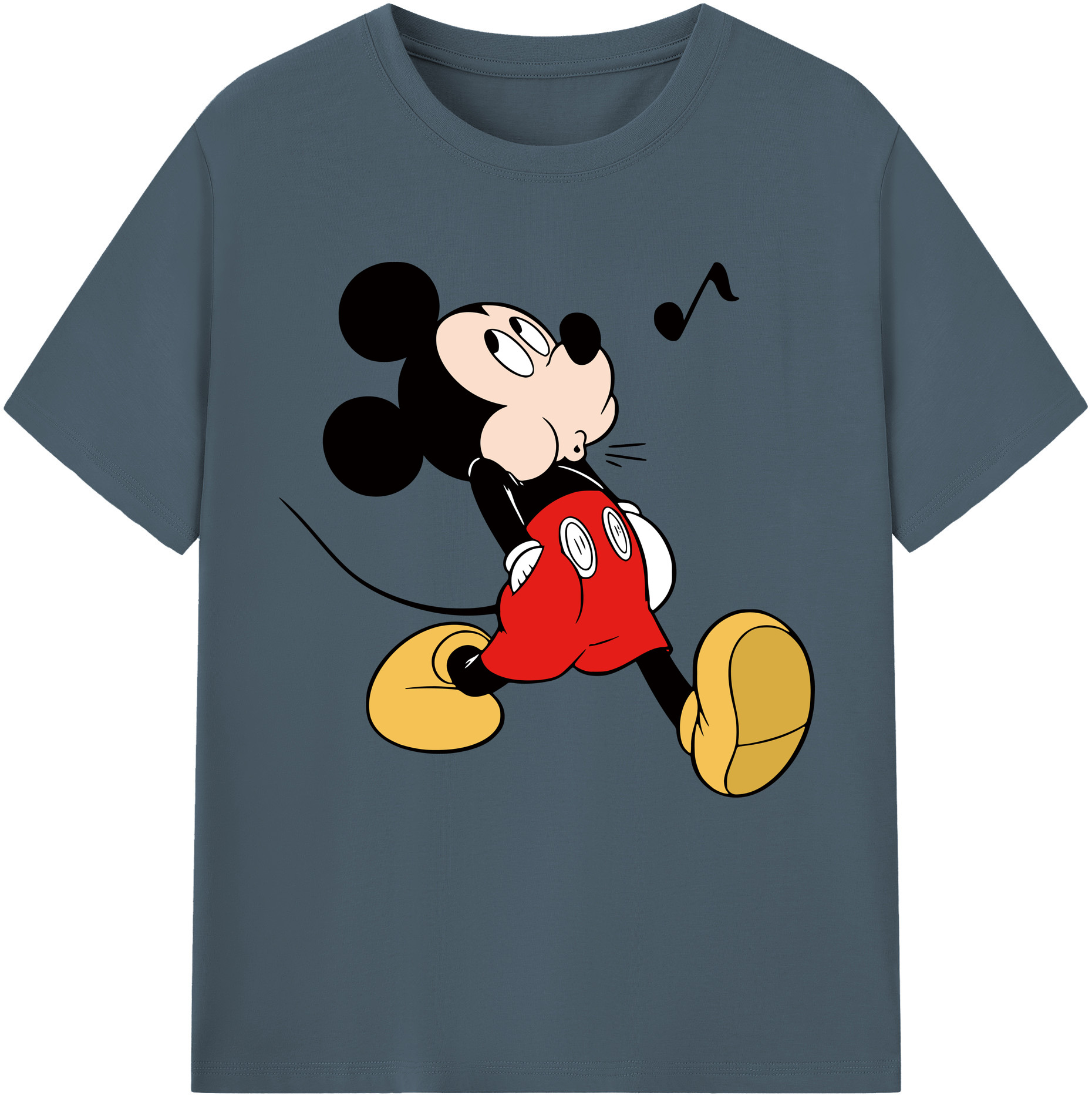 （画像用） ミッキーマウス Mickey Mouse 綿100％半袖Tシャツ（フロントプリント）